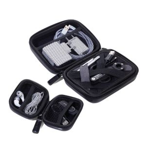 Troika Onpack Set van 2 EDC organiser tas etui voor voor make-up, elektronica en accessoires, Zwart