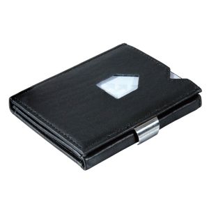 Exentri Wallet Portemonnee Zwart leer