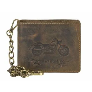 GreenBurry Biker Portemonnee met Ketting - Vintage motorfiets