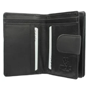 Mala Leather Dames Portemonnee RFID Zwart Leer