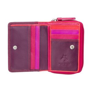 Visconti Hawaii Portemonnee Paars Leer Kleurrijke