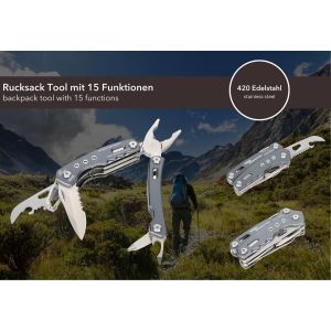 Troika Rucksack Tool 15-in-1 Multitool voor Elk Avontuur