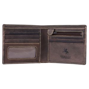 Visconti Hunter Shield Portemonnee Heren Donkerbruin Leer 