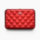 Ögon Designs Quilted Button Smart Case Dames Aluminium Creditcardhouder Rood